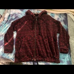 Tribal Print American Eagle Zip Up Sweatshirt